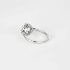 Bague solitaire Art Déco platine diamant 2ct