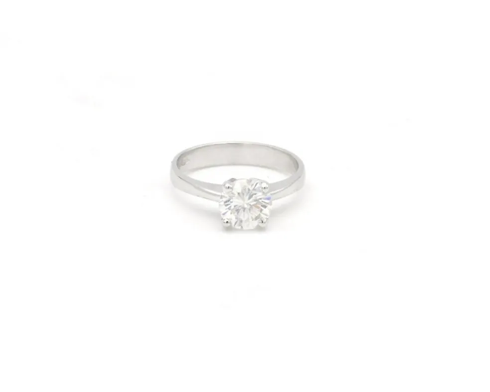 Bague solitaire avec diamant de 1,53 carat