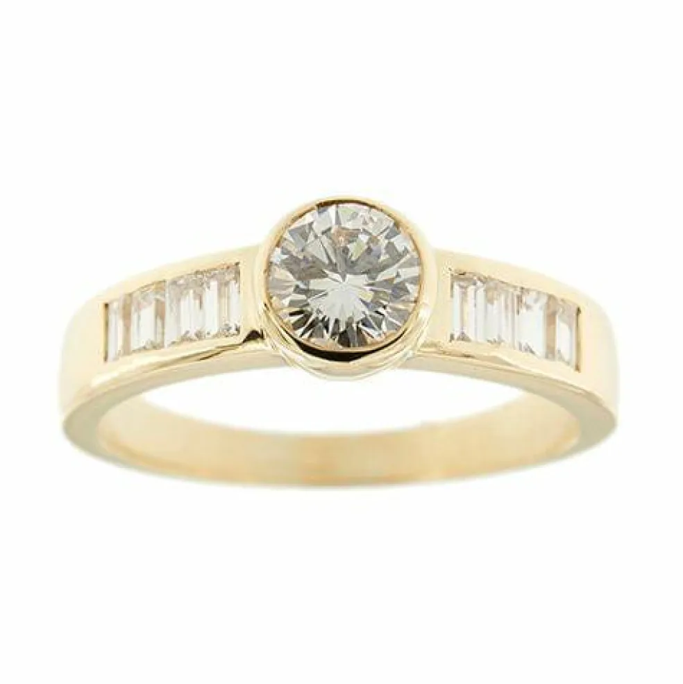 Bague solitaire avec diamant 1,16 ct