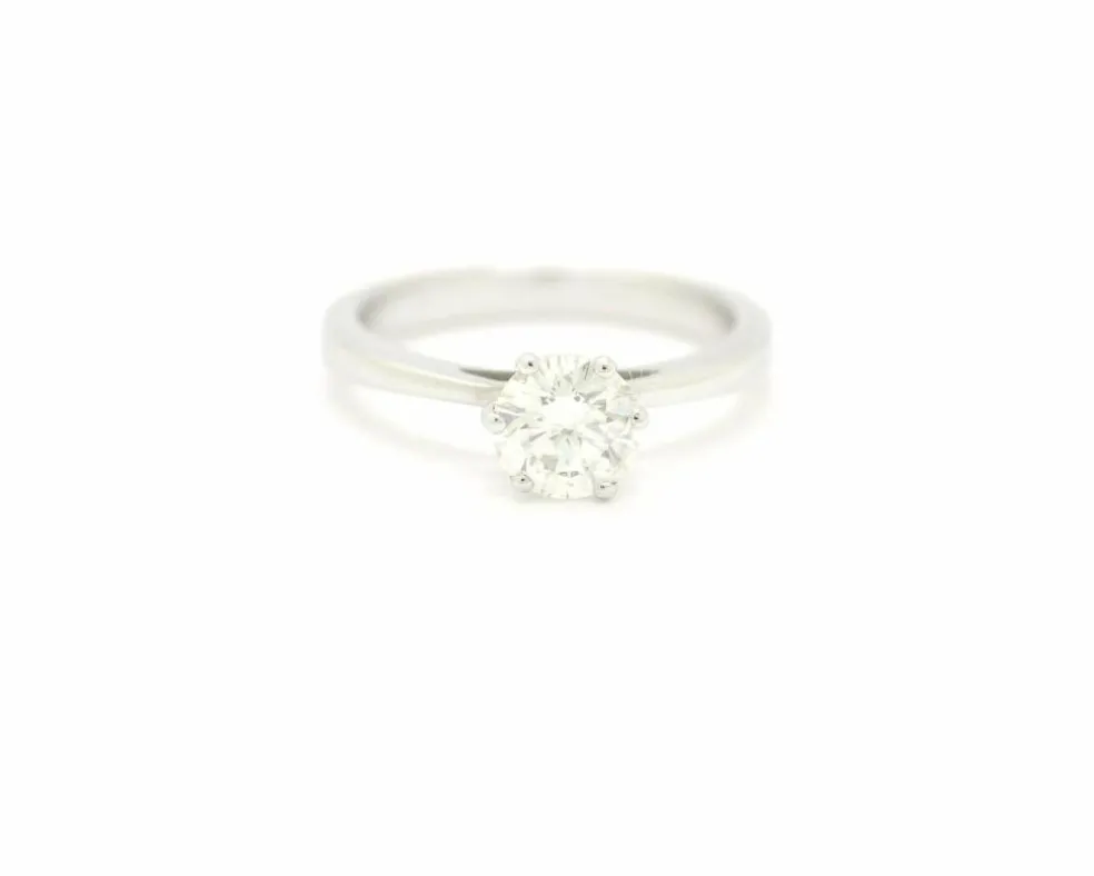 Bague solitaire avec diamant de 1,22 ct