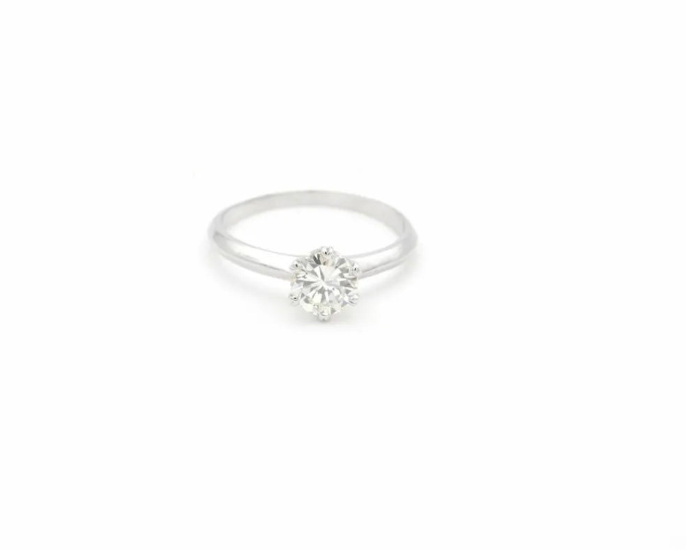 Bague solitaire avec diamant de 1,14 ct