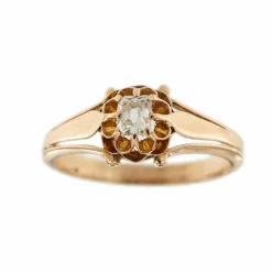 Bague solitaire avec diamant de 0,35 ct