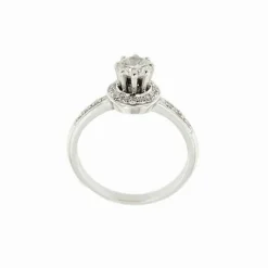 Bague solitaire avec diamants 0,84 ct