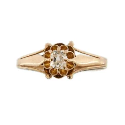 Bague solitaire avec diamant de 0,35 ct