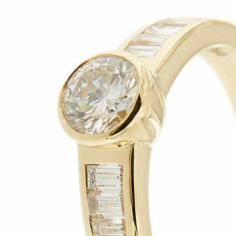 Bague solitaire avec diamant 1,16 ct