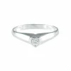 Bague Solitaire Coeur