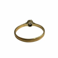 Bague solitaire contemporaine or et diamants