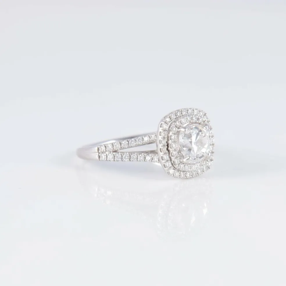 Bague Solitaire 1.22ct Blanc exceptionnel