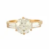 Bague Solitaire diamant 2,85 ct or jaune