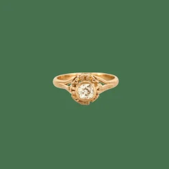 Bague solitaire diamant 0,50 ct or rose