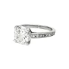 Bague solitaire diamant 2,02 carats en platine.