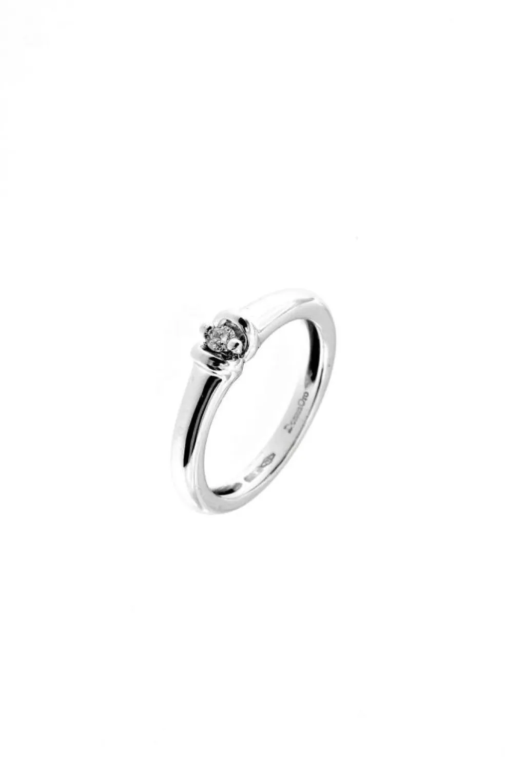 Bague solitaire diamant 0,07 ct