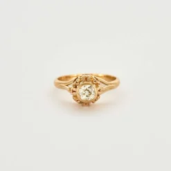 Bague solitaire diamant 0,50 ct or rose