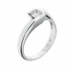 Bague solitaire diamant 0,47 ct