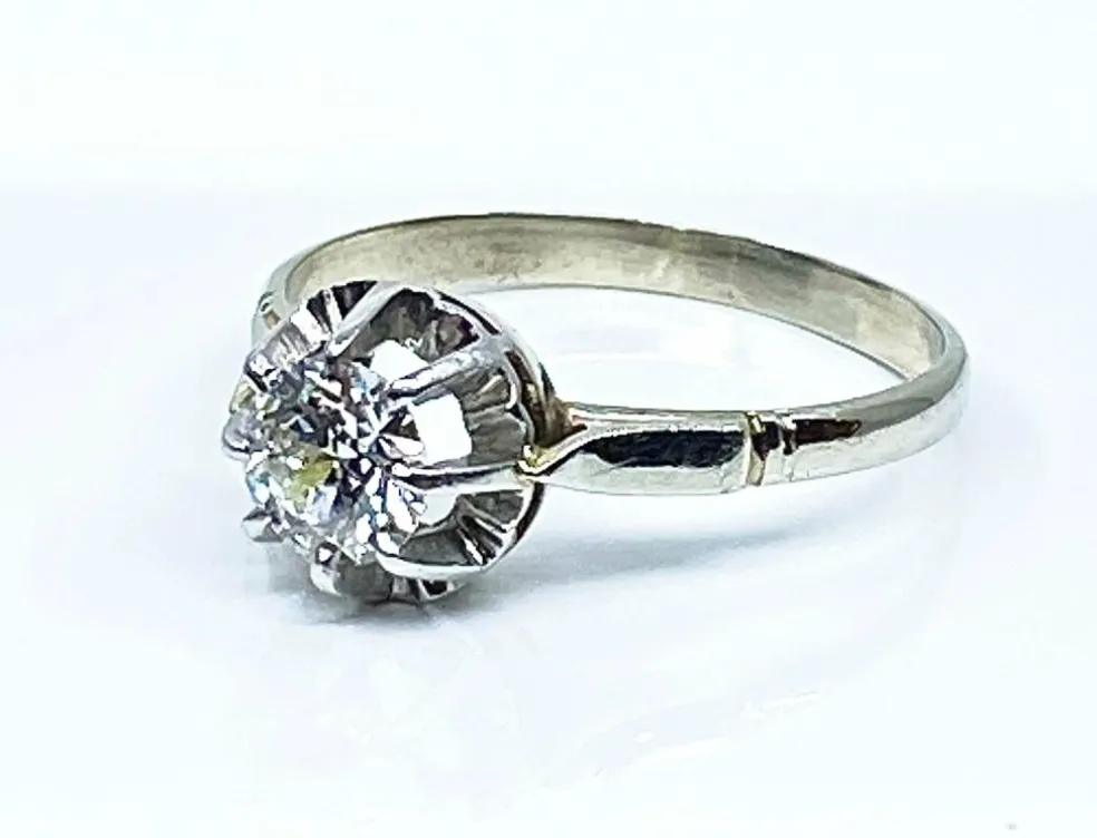 Bague solitaire diamant 0,60 carat