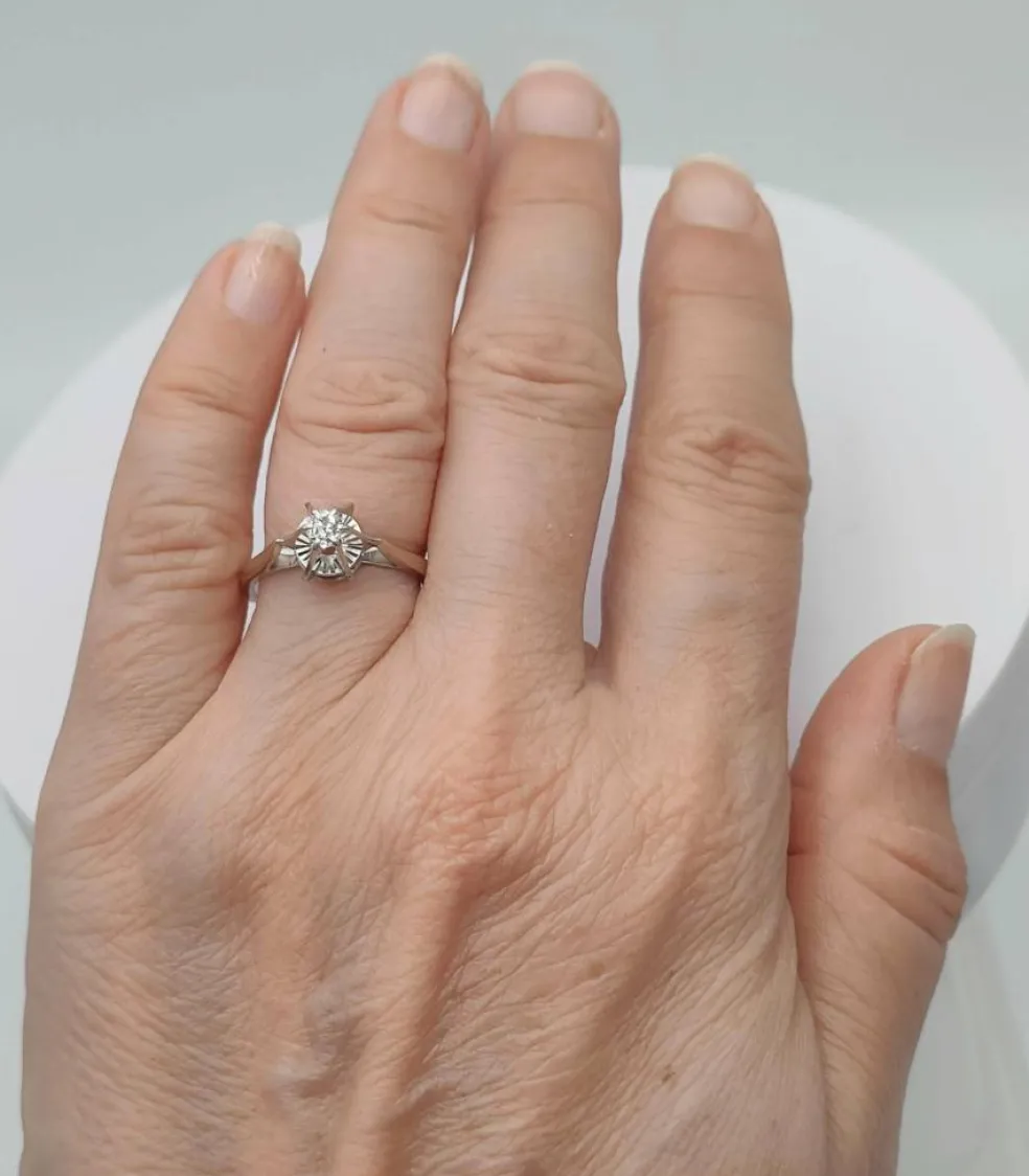 Bague Solitaire diamant 0.25 ct