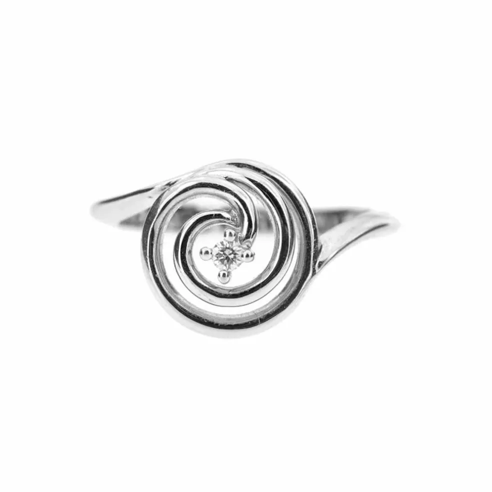 Bague solitaire diamant 0,05 ct