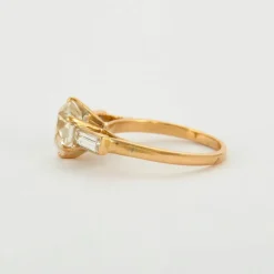 Bague Solitaire diamant 2,85 ct or jaune