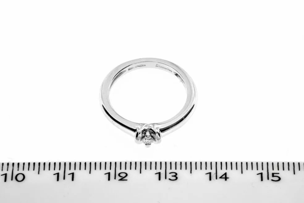 Bague solitaire diamant 0,07 ct