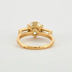 Bague Solitaire diamant 2,85 ct or jaune