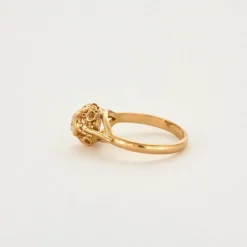 Bague solitaire diamant 0,50 ct or rose