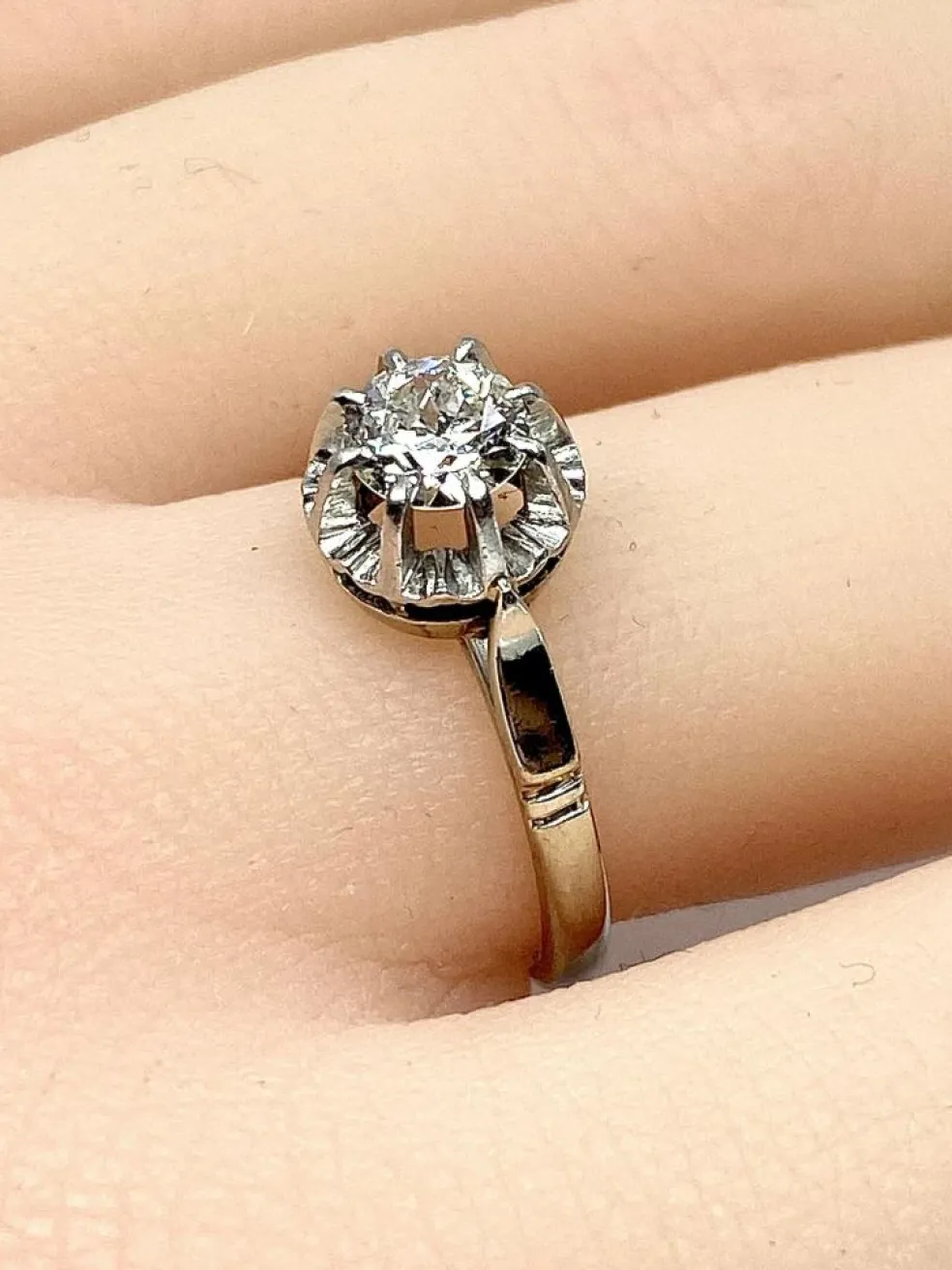 Bague solitaire diamant 0,60 carat