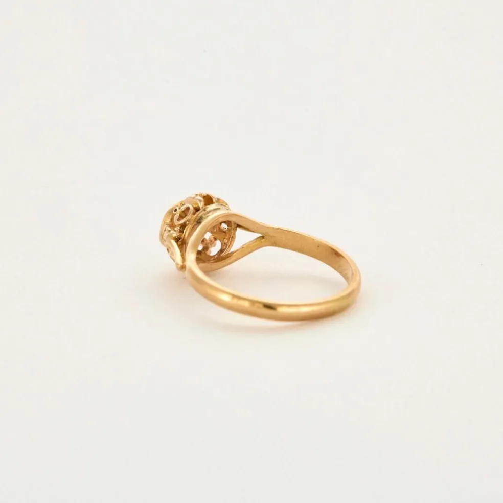 Bague solitaire diamant 0,50 ct or rose