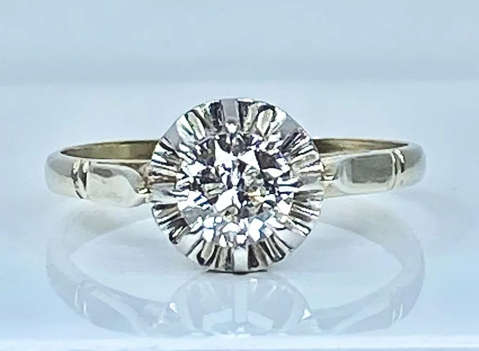 Bague solitaire diamant 0,60 carat