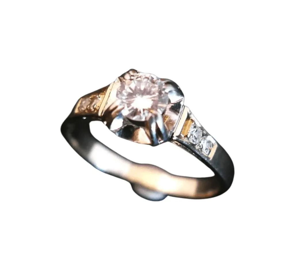 Bague Solitaire Diamant, Art Déco