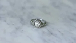 Bague Solitaire Diamant Art Deco