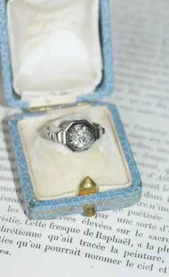 Bague Solitaire Diamant Art Deco