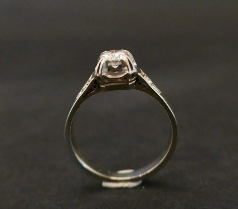 Bague Solitaire Diamant, Art Déco