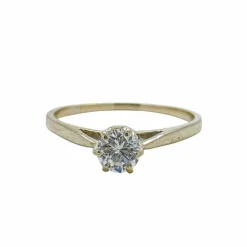 Bague Solitaire Diamant 0.2ct or blanc