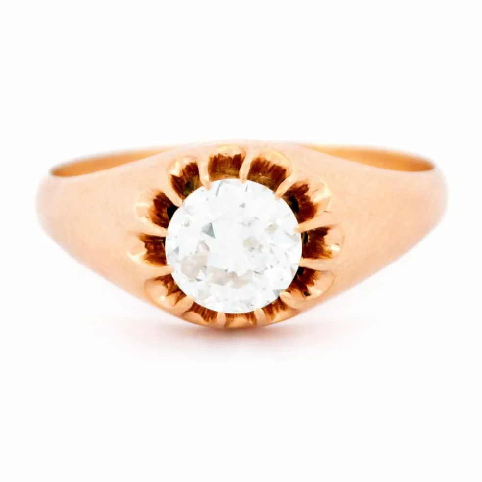 Bague solitaire diamant 0.90cts