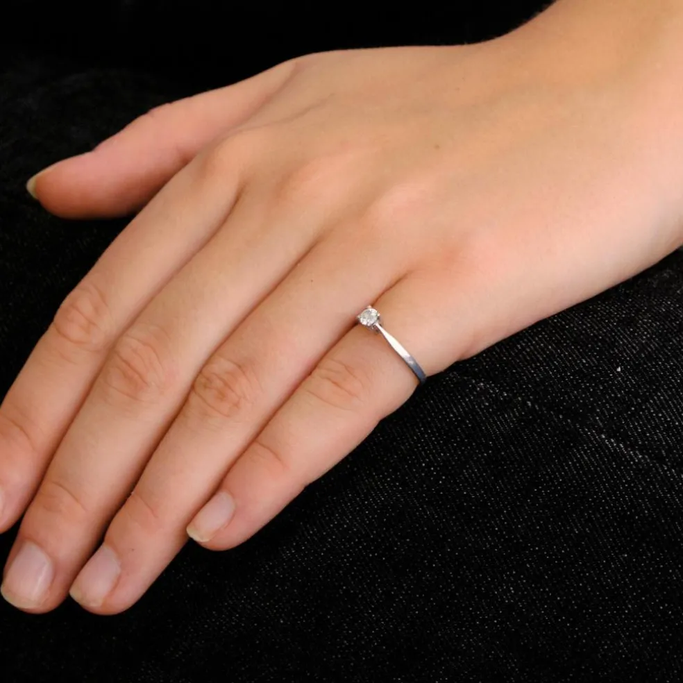 Bague Solitaire Diamant 0.13ct