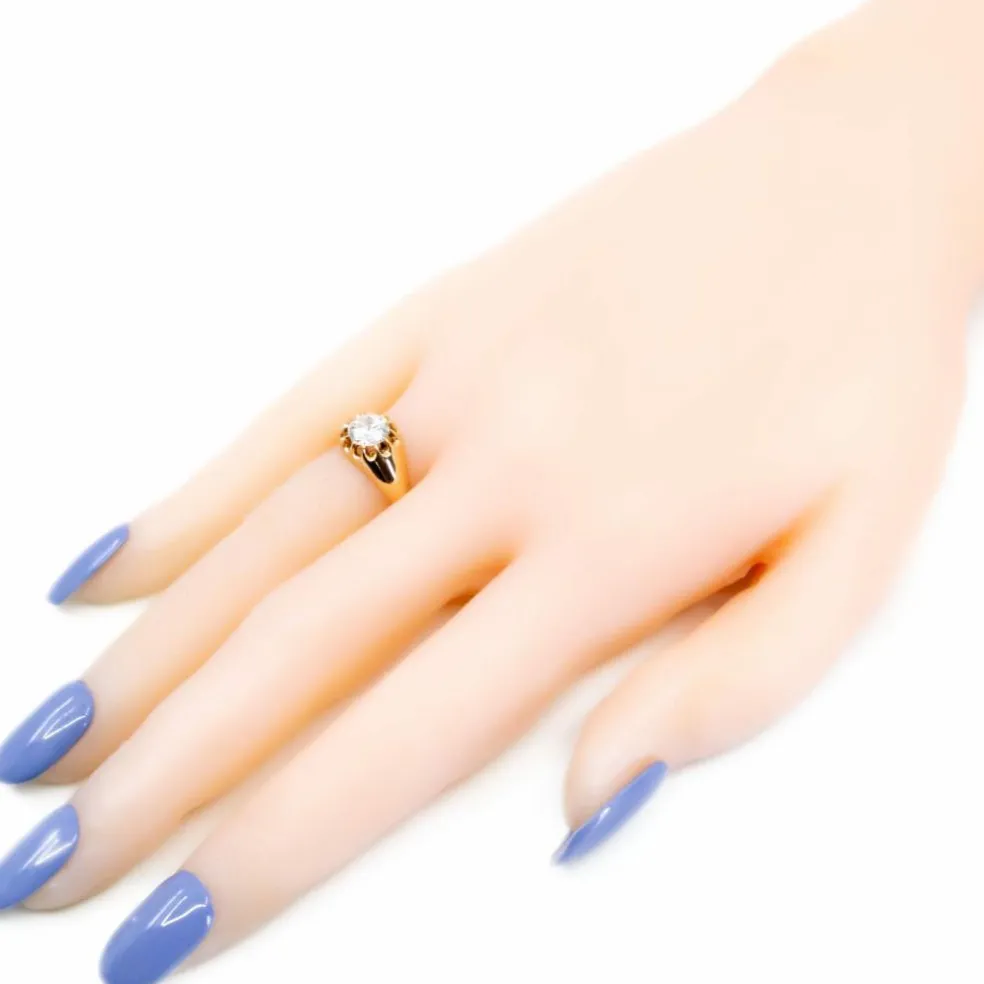 Bague solitaire diamant 0.90cts