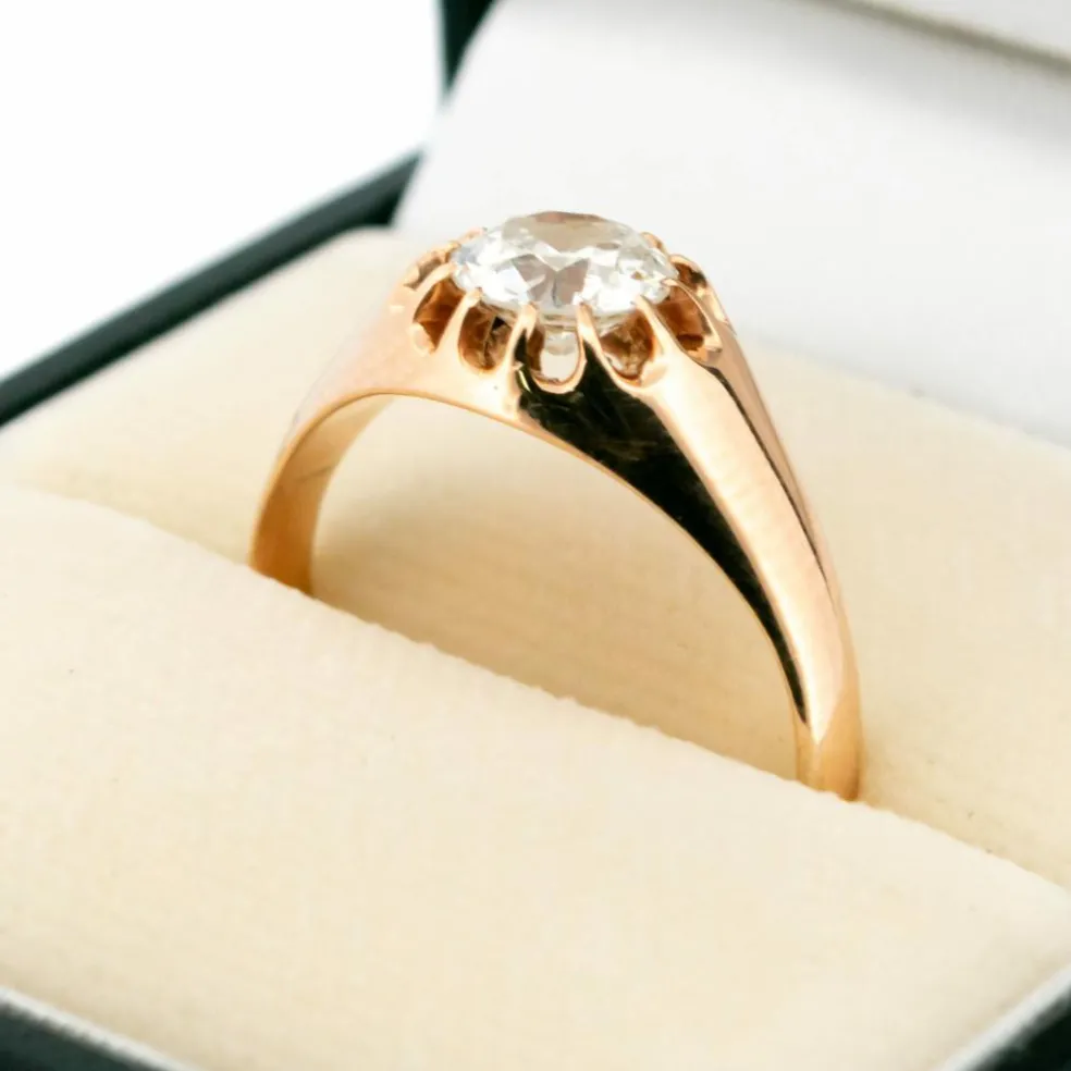 Bague solitaire diamant 0.90cts