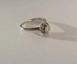 Bague solitaire diamant 0.30ct or blanc platine