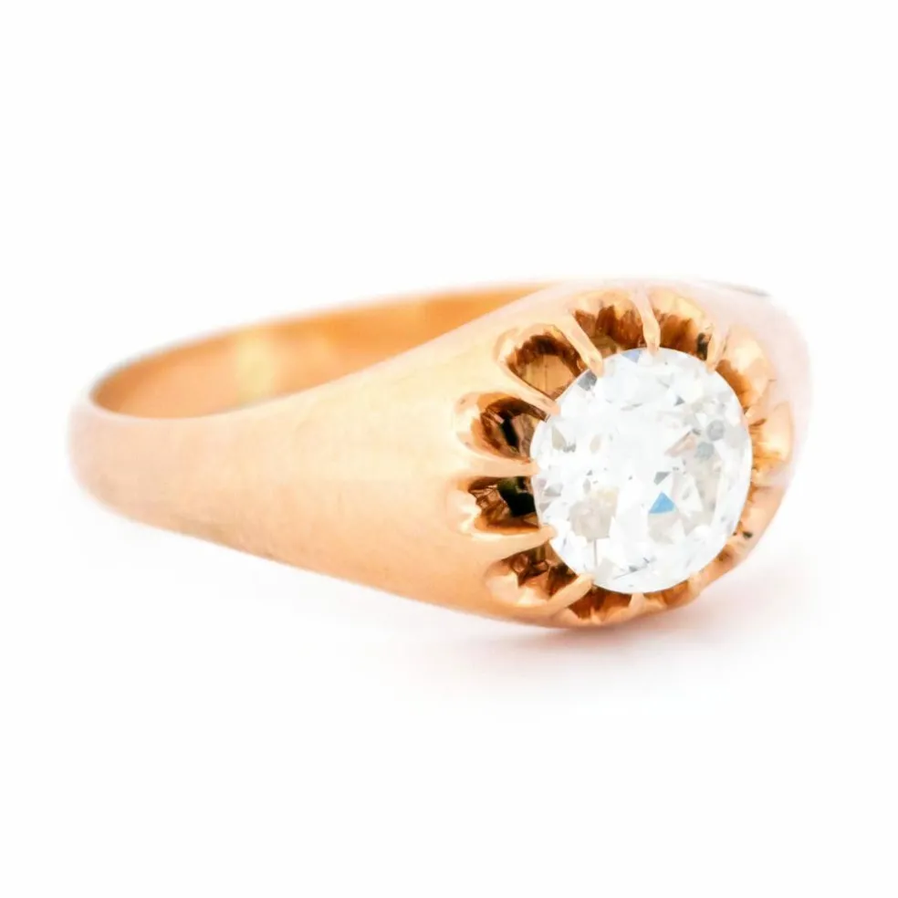 Bague solitaire diamant 0.90cts