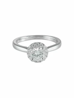 bague Solitaire Diamant entouré de brillants