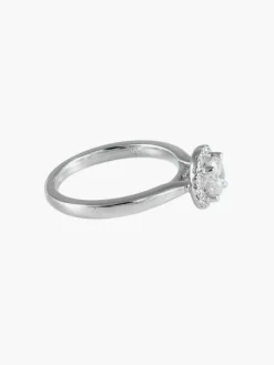 bague Solitaire Diamant entouré de brillants