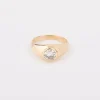Bague solitaire diamant or jaune