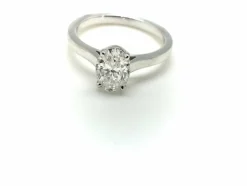 Bague solitaire diamant ovale 1,35ct