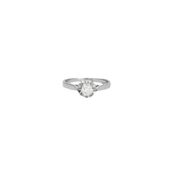 Bague Solitaire Diamant Or Blanc