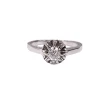 Bague solitaire diamant or blanc