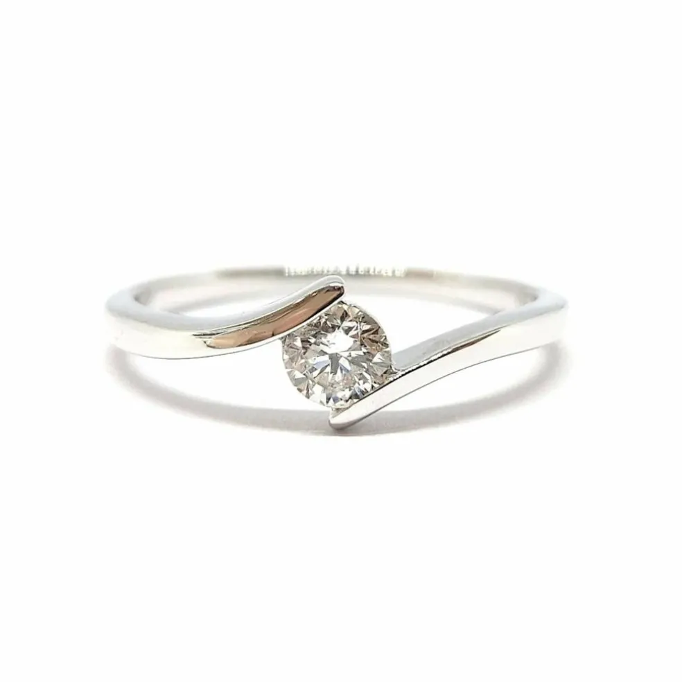 Bague solitaire Diamant Or