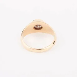 Bague solitaire diamant or jaune