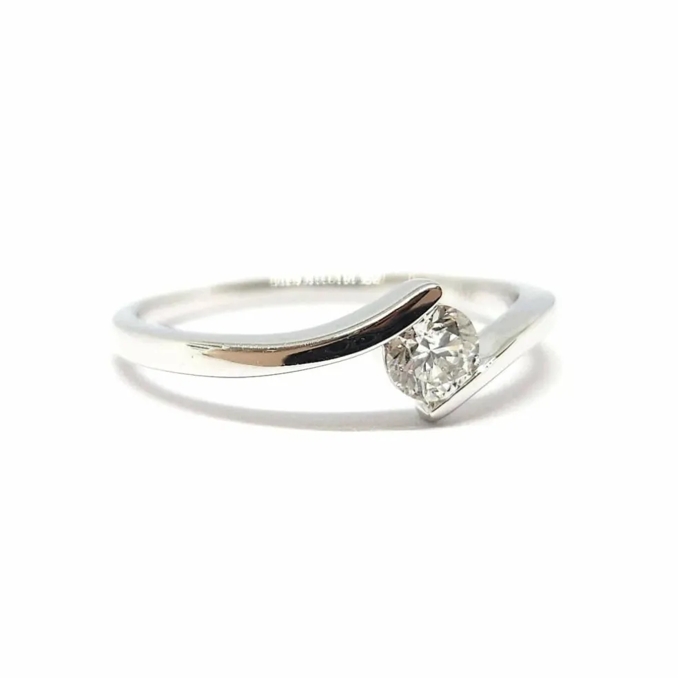 Bague solitaire Diamant Or