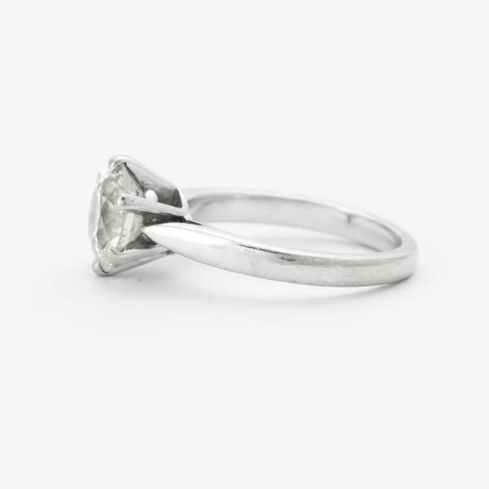 Bague Solitaire Diamant Or Blanc