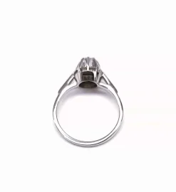 Bague solitaire diamant or blanc